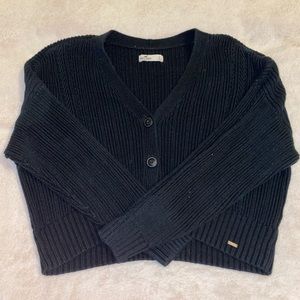 HOLLISTER BUTTON DOWN CROP CARDIGAN